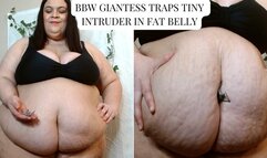 BBW Giantess Traps Tiny Intruder In Fat Belly