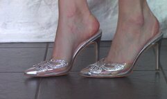 Silver Shiny Heel Shoeplay (mkv)