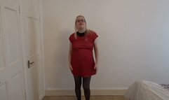 sexy Star Trek Cosplay striptease in Holdup Stockings