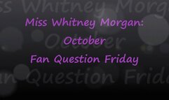 Miss Whitney Morgan: October Fan Question Friday