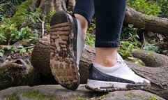 Going out for a Muddy Walk in my Bright White Nike Thea Sneakers