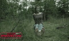 Leya in a serious trouble - Captured and tape bound in woods (HD 720p MP4)