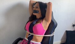 Snooping School Girls get Bound and Gagged!!