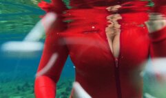 Red catsuit in the springs video two: A tits and crotch thing!