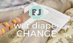 Wet diaper change