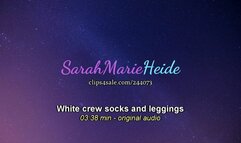 White crew socks and leggings