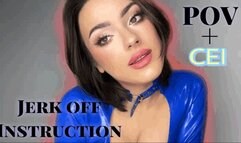 JOI and CEI by your Queen in blue latex POV