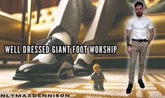 Well dressed giant foot worship (Lego prop)