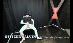 Officer Calvin Busts Balls and Locks Cocks