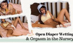 Open Diaper Wetting and Orgasm