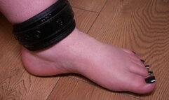 BUY IT! Alluring BBW`s Left foot - Black foot cuffs (no talking)