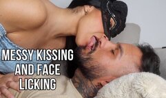 Messy kissing and mouth licking - Lalo Cortez and Vanessa