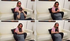 105 - Neck squeezing and handsmother in living room - part1