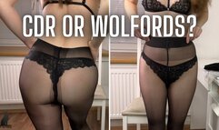 CDR or Wolfords? Black 20 DEN nylon pantyhose try-on