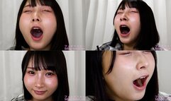 Kana Yura - CLOSE-UP of Japanese cute girl YAWNING - 1080p