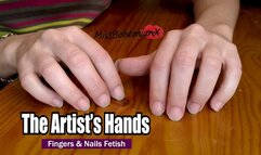 The Artist's Hands - Fingers Fetish, Natural Nails Tapping and Hands Worship - MissBohemianX - 1080p MP4