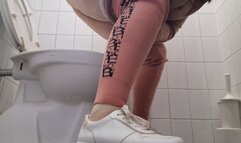 Pee in the public toilet in very high resolution 1080HD