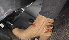 Driving in Tan Boots and Jeans