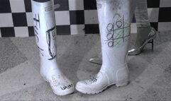 The end for the white Hunter Wellies