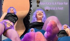 Your Face Is A Floor For Mistress’s Feet - Mistress steps all over your face in heels and fishnets to show you your place - Femdom POV Foot Domination and Humiliation Tease & Denial with Mistress Mystique - MP4