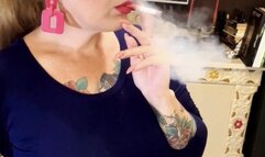 Marlboro reds - Pregnant woman rubbing her belly and smoking for you - A few puffs in your face, Deep Inhales, Triple Puffs, Nose exhales, Long drag, Smoke rings, Crush, Pink lipstick, Long nails