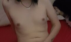 Hot nude gothic trans girl solo masturbation