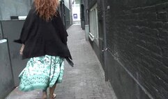 Ellie goes barefoot in Amsterdam