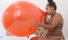 Sexy Juju Blows To Pop Your HUGE Tuftex 24 Inch Balloon