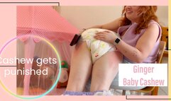 Baby Cashew gets a nasty paddle spanking 4K