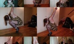 Hanging by her wrists in an insane squat strappado (MP4 SD 3500kbps)