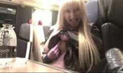 SEXY YOUNG BLONDE BABES PUBLIC TRAIN PUSSY FLASHING AND FINGERING
