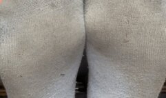 Silent Muddy Sock Worship - Goddess Alya played in mud puddles again in this silent clip where she lets you worship her dirty socks foot fetish socks sock fetish