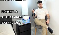 Diapered & anal trained by landlord