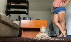 Mia Soles crushing a Teddy Bear under her sexy feet