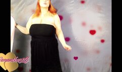 Happy Valentine's Day BBW Samantha 38g trying on 3 sexy tight pink dresses - MP4