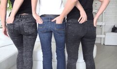 3 sexy ass in jeans AWn