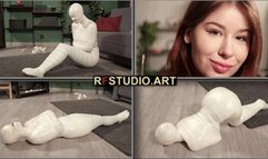 Patty in total microfoam mummification Part 1 - A tight cocoon instead of a date (UHD 4K MP4)