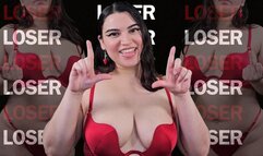 Loser Loser Loser - Extreme Mind Fuck with Humiliatrix Countess Wednesday - Hardcore Humiliation, Brutal Degradation, Loser Symbol, Middle Finger Flipoff, Laughing MP4 720p