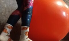 New clip on orange physioball