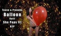 Kylie Teases and Provokes Red Balloon Until She Pops It - Kylie Jacobs - MP4 1080p HD