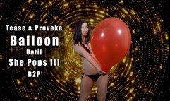 Kylie Teases and Provokes Red Balloon Until She Pops It - Kylie Jacobs - WMV 1080p HD