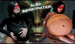 Alien impregnation there's something inside my belly