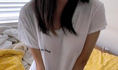 Asian Girl Strip Teases, Pillow Humps, and Fucks Herself