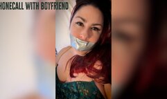 Lacey - Phonecall With Boyfriend HD ( Self Gag , Tape Gagged , Orgasms , Lingerie , Necktie Gag , Scarf Gag )