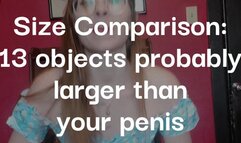 Size Comparison: 13 Objects Probably Larger than Your PENIS