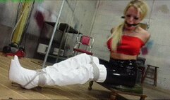 Busty blonde balltied in her sexy white boots for relentless bound orgasms (MP4 HD 6000kbps)
