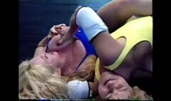 Womans Throw Back Wrestling In Spandex Suits ( Volume 4, Match 1 )