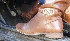 Revving my BMW e46 Brown Leather Boots