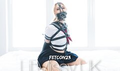 Lil Missy UK FetCon23 JP Student Uniform Leather Bound