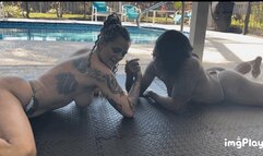 Part 1 FIRST TIME EVER Sugar Diamond vs Andi Vicious in an competitive topless arm wrestling match